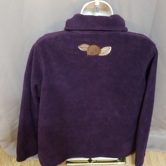 New Holiday Lodge Purple Fleece Coat 1X - Picture 2 of 3